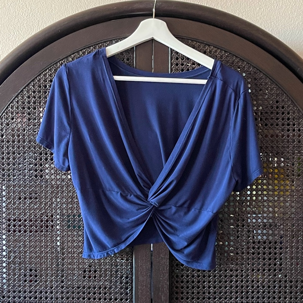 Body Language Wrap Crop Tee